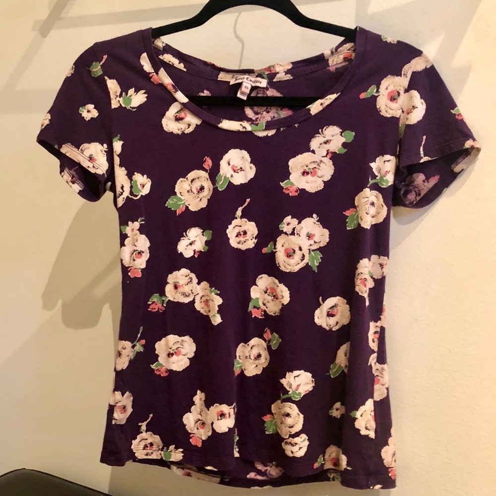 Juicy Couture Plum Floral Tee